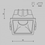 Встраиваемый светильник Maytoni Alfa LED DL043-01-10W3K-D-SQ-W