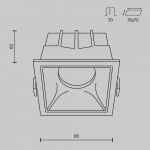 Встраиваемый светильник Maytoni Alfa LED DL043-01-15W4K-D-SQ-WB