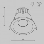 Встраиваемый светодиодный светильник Maytoni Technical Zoom Dim Triac DL034-L12W4K-D-B