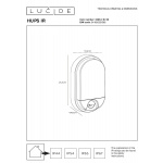 Уличный настенный светодиодный светильник Lucide Hups Ir 22864/10/30