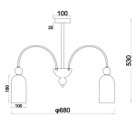 Потолочная люстра Escada ODE 686/5PL Copper