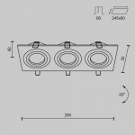 Встраиваемый светильник Maytoni Atom DL024-2-03B