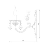 Бра Eurosvet 3281/1 античная бронза/прозрачный хрусталь Strotskis