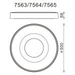 Потолочный светодиодный светильник Mantra Coin 7563