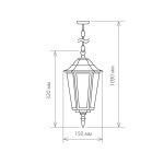 Уличный подвесной светильник Elektrostandard 1004H черное золото a035742