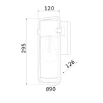 Уличный настенный светильник Elektrostandard Lab 35001/D черный a061043