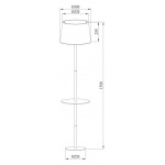 Торшер Arte Lamp Connor A2102PN-1WH