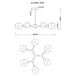 Потолочная люстра Arte Lamp Yuka Smoky A7759PL-6PB