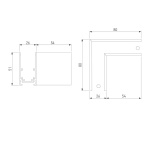 Коннектор угловой для накладного шинопровода Elektrostandard Slim Magnetic 85090/11 a062195