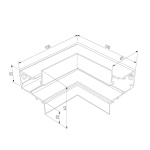 Коннектор угловой для встраиваемого шинопровода Elektrostandard Slim Magnetic 85093/11 a062189