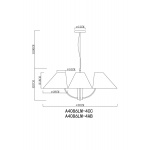 Подвесная люстра Arte Lamp Rondo A4086LM-4AB