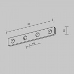 Комплект прямых соединителей Maytoni Technical Exility Busbar (4 шт) TRA034D-C-42S