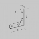 Комплект угловых соединителей Maytoni Technical Exility Busbar (4 шт) TRA034D-CL-42S