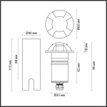 Ландшафтный светодиодный светильник Odeon Light Nature Wald 6662/3GL3