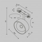 Трековый светодиодный светильник Maytoni Technical Exility Lens TR217-2-15W4K-B