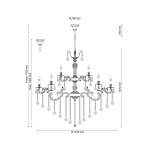 Каскадная люстра Lucia Tucci Barletta 122.16.8.6 Antique