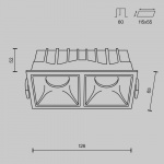 Встраиваемый светодиодный светильник Maytoni Technical Alfa LED Dim Triac DL043-02-10W4K-D-SQ-W