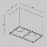 Потолочный светодиодный светильник Maytoni Technical Alfa Led C065CL-02-L12W3K-B