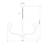 Подвесная люстра Eurosvet Calyx 60169/8 никель