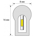 Гибкий неон Uniel 8W/m 120LED/m 2835SMD синий 50M ULS-N21-2835-120LED/m-8mm-IP67-220V-8W/m-50M-Blue UL-00002926