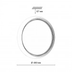 Настенно-потолочный светодиодный светильник Sonex Pale Tofiq Black 7651/EL