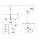 Подвесная люстра Ambrella Light High Light Ceramo Classic LH75021