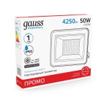 Прожектор светодиодный Gauss 50W 613100350