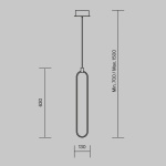 Подвесной светодиодный светильник Maytoni Chain MOD017PL-L13G