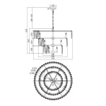Подвесная люстра Maytoni Puntes MOD043PL-18G