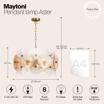 Подвесная люстра Maytoni Aster MOD007PL-08G