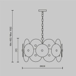 Подвесная люстра Maytoni Aster MOD007PL-08G