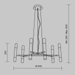 Подвесная люстра Maytoni Vigo MOD031PL-12B