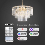 Подвесная люстра Eurosvet Elegante 10130/8 золото/прозрачный хрусталь Strotskis Smart