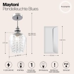 Подвесной светильник Maytoni Blues MOD044-PL-01-N
