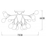 Потолочная люстра Arte Lamp Candy A7274PL-27WH