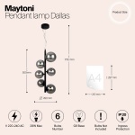Подвесной светильник Maytoni Dallas MOD545PL-06B