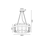 Подвесная люстра Vele Luce Fantasma VL3195P12