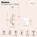 Подвесной светильник Maytoni Dallas MOD545PL-06G