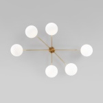 Потолочная люстра Eurosvet Opaline 70220/6 латунь Smart