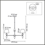 Подвесная люстра Lumion Vermont Classi 8274/5